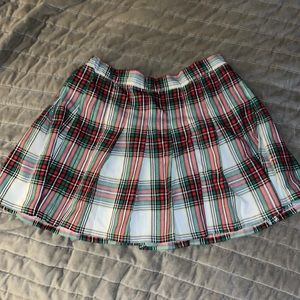 Aerie Sz L Tartan Plaid Pleated School Girl Skirt